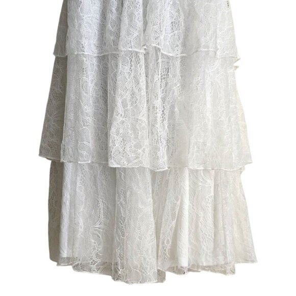 Torrid NWT Mini Stretch Lace V Neck Tiered Flare Dress Sz 12 - Picture 5 of 13